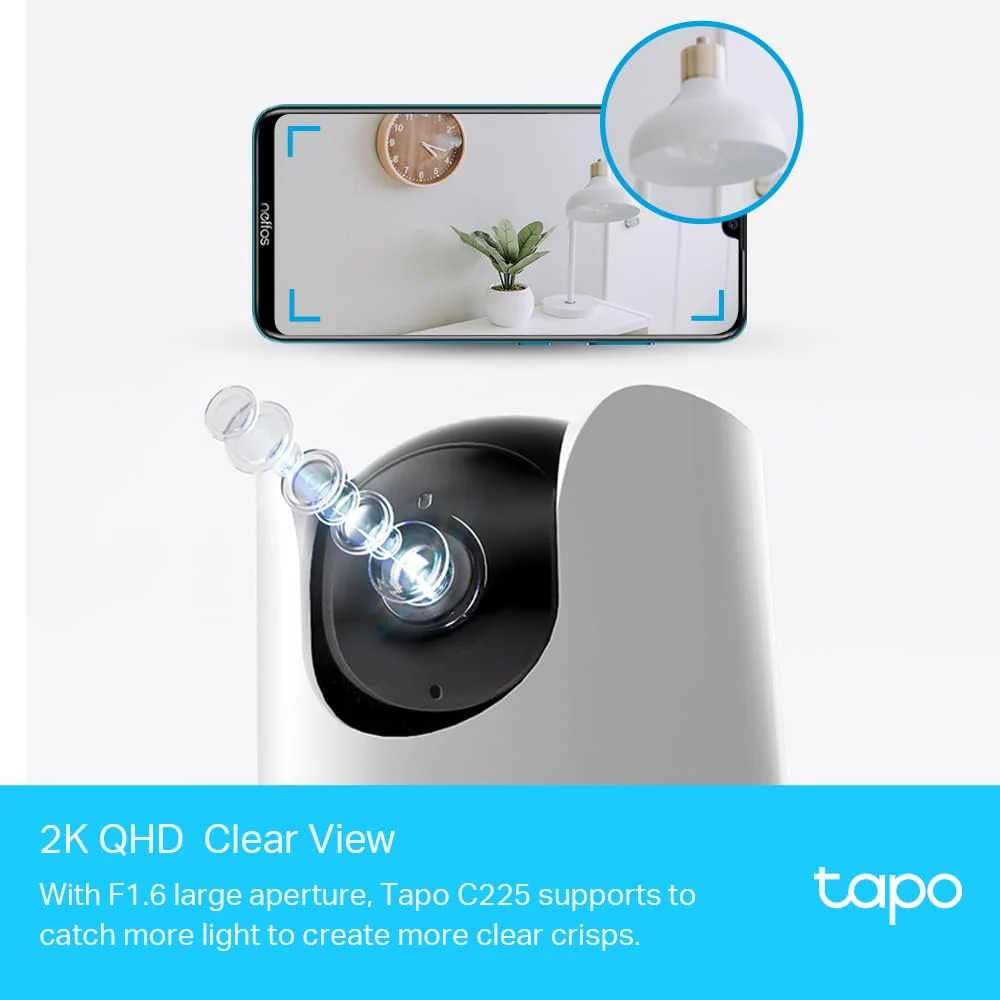 TP-Link PAN/TILT Security WIFI Camera 2K QHD(TAPO C225)