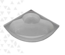 Buy White Corner Bathtub - 120x120x37cm Online | Construction Finishes | Qetaat.com
