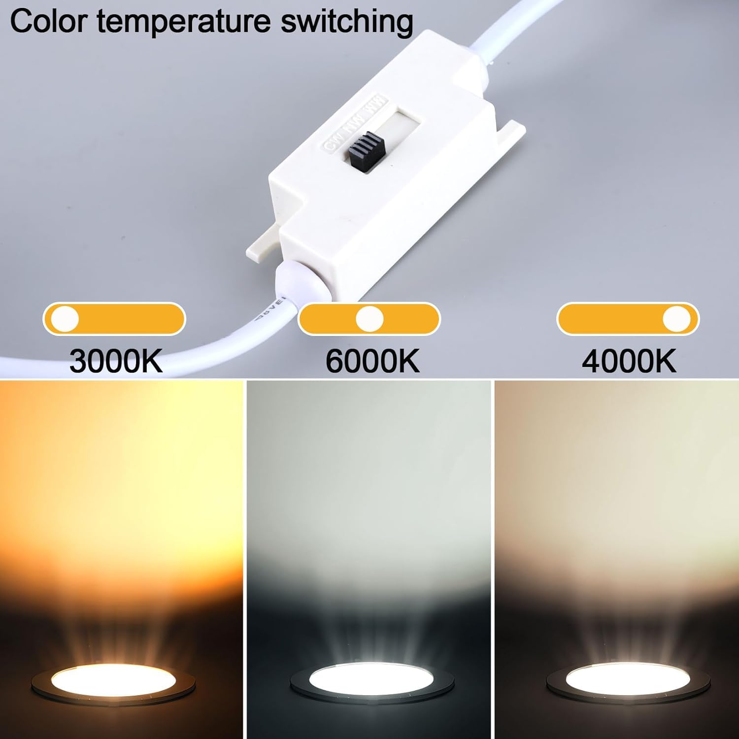 Anti Glare Down Light 8 inch 36W Selectable COLOR